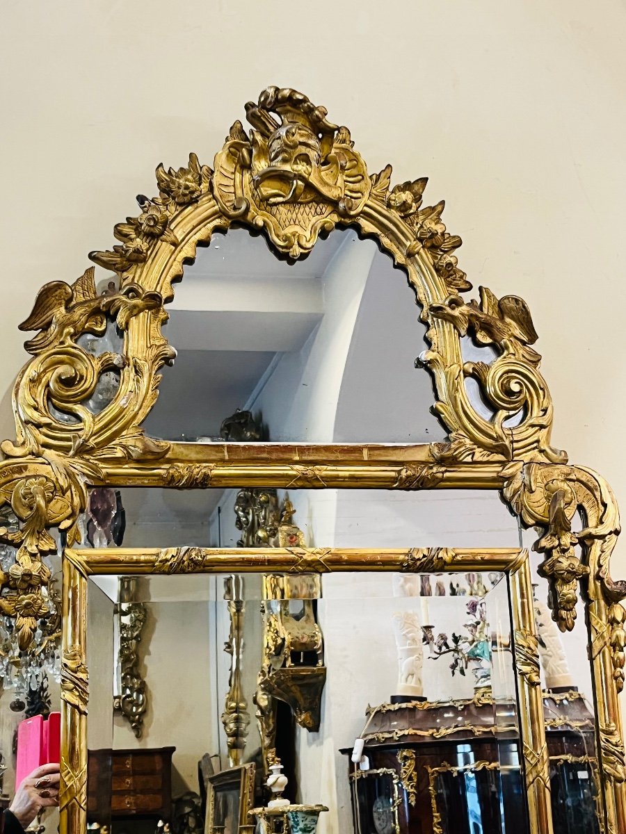 Miroir à Parecloses D’époque Napoléon III-photo-2