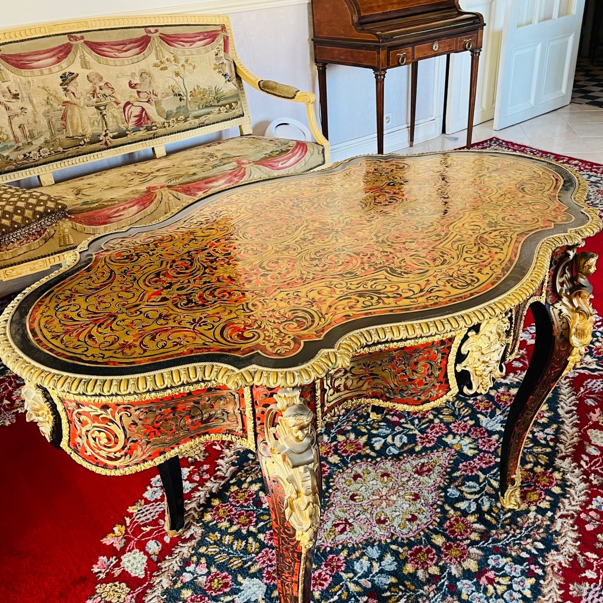 Table De Milieu, Marqueterie Boulle, Napoléon III-photo-4