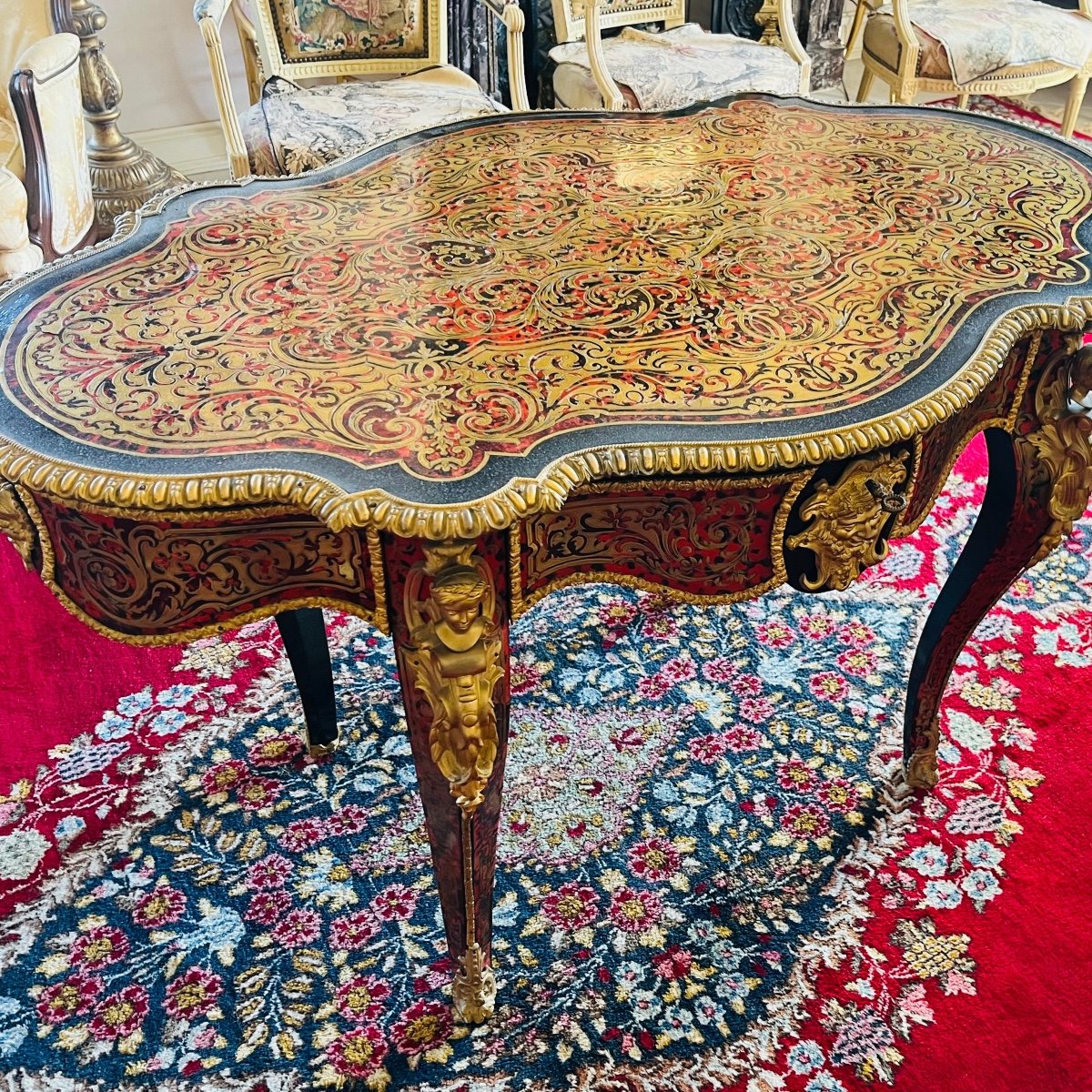 Table De Milieu, Marqueterie Boulle, Napoléon III