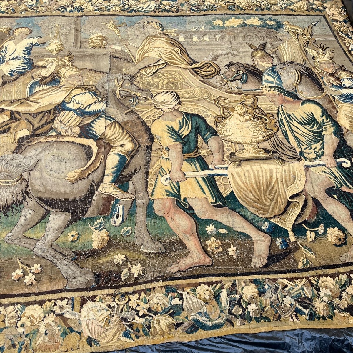 Tapisserie Aubusson, Le Triomphe D’Alexandre XVIIe-photo-2