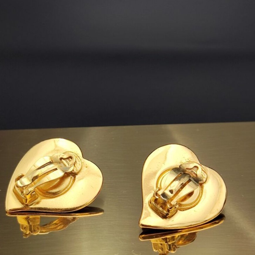 Yves Saint Laurent Heart Earrings-photo-3