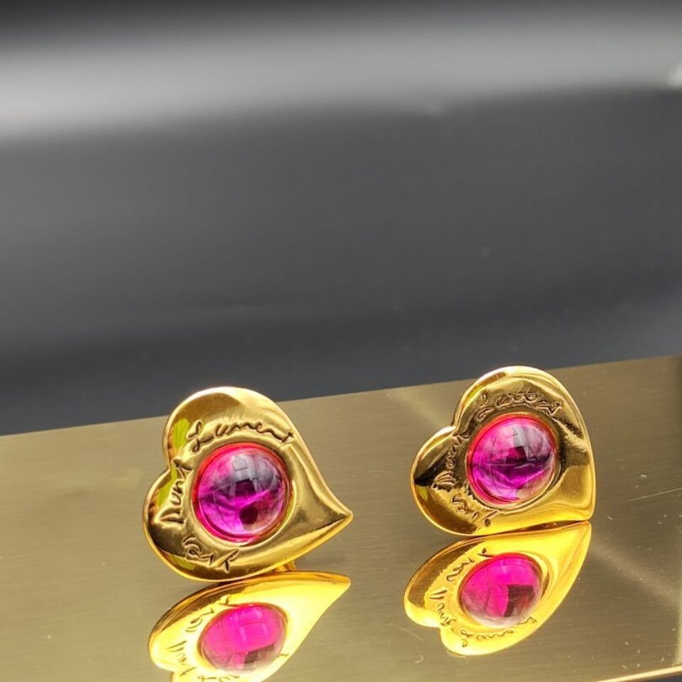 Yves Saint Laurent Heart Earrings-photo-4