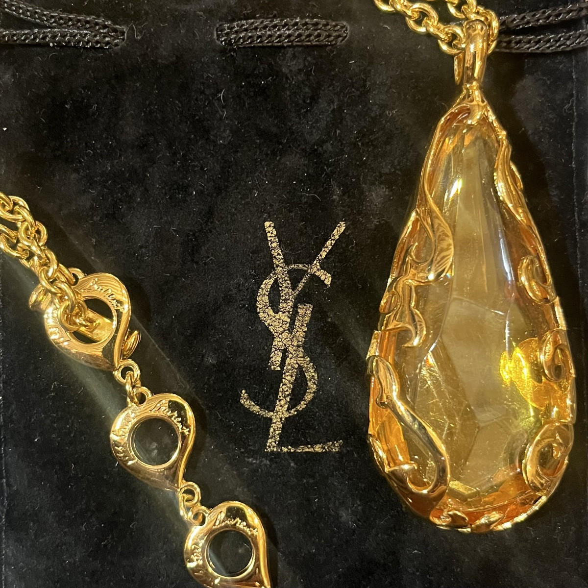 Yves Saint Laurent, Gold Necklace -photo-3