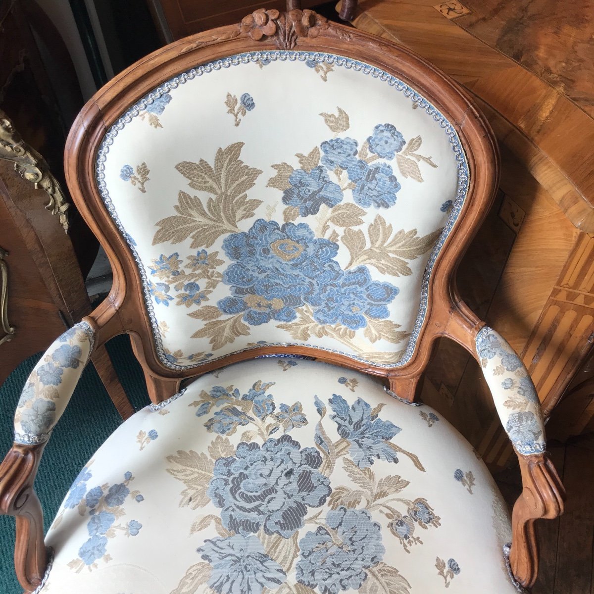 Pair Of Louis XV Cabriolet Armchairs-photo-3