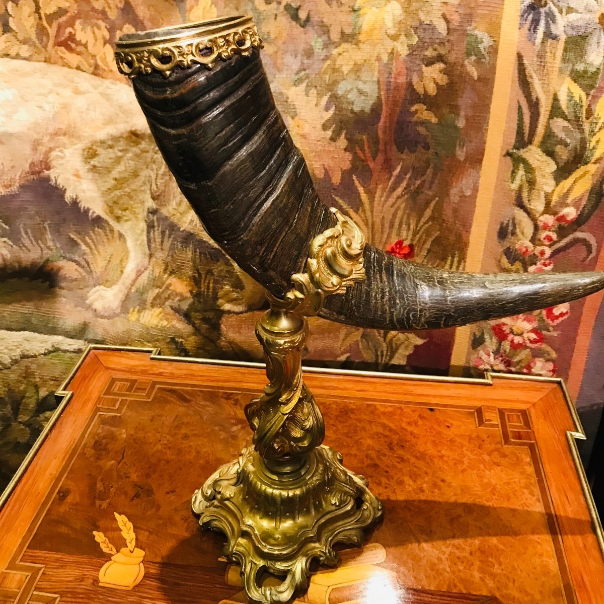 Proantic: Objet De Curiosité Napoléon III , Bronze Marbre & Corail A