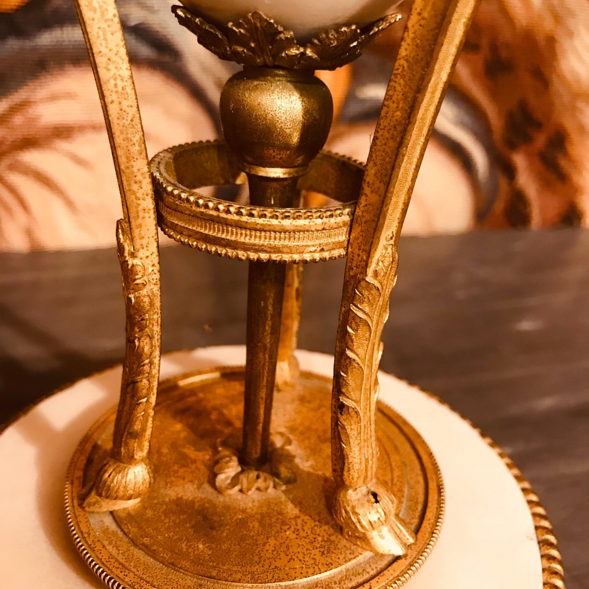 Paire De Cassolettes En Bronze Et Marbre Louis XVI.-photo-5