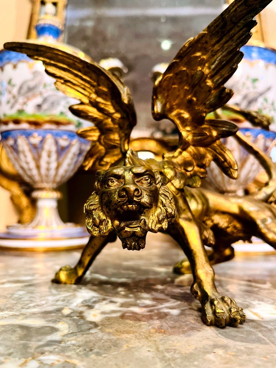 Bronze Animalier, Griffon XIX ème -photo-2