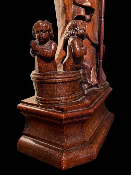 Saint Nicholas In Carved Wood-photo-4