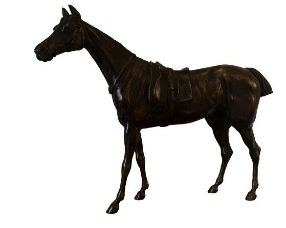 Bronze Saddled Racehorse-photo-2