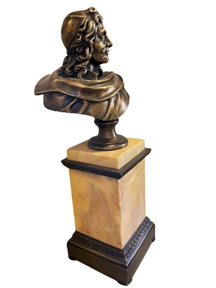 Bust Of Moliere In Bronze-photo-1