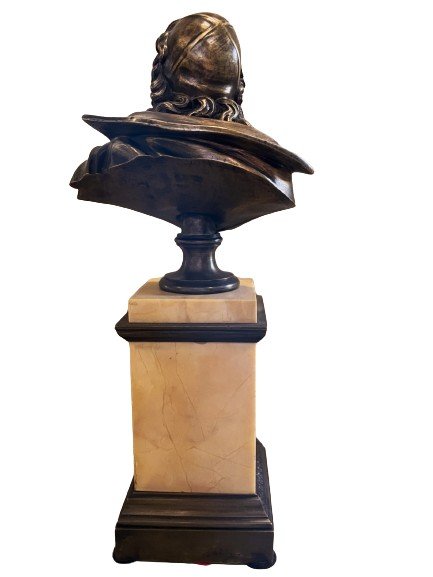 Bust Of Moliere In Bronze-photo-2