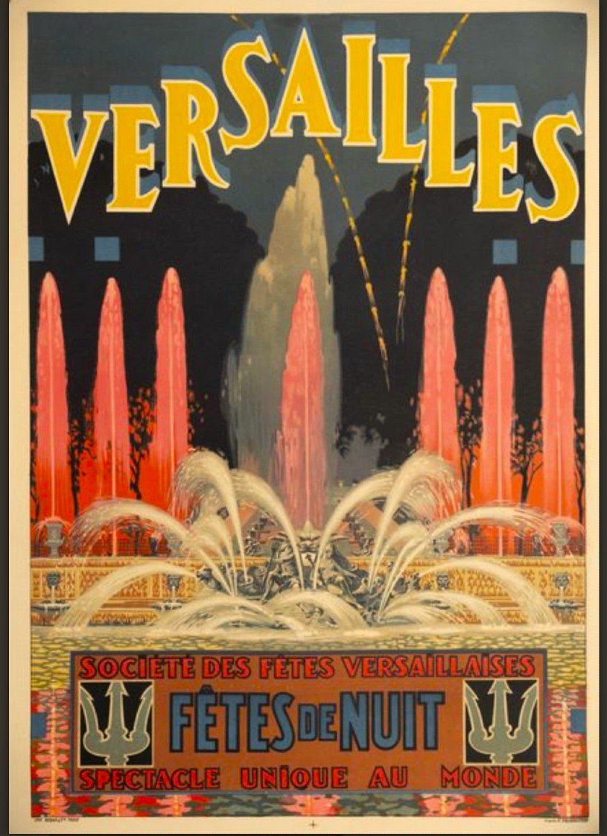 Original Poster Grandes Eaux De Versailles 1920