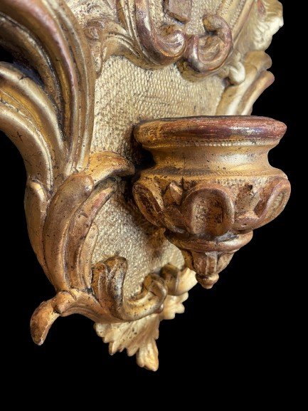 Golden Wood Stoup And Its Christ 18th Century-photo-2