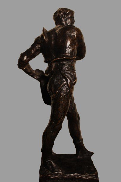 Gladiateur En Bronze d'Eugène Marioton-photo-2