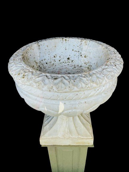 Pair Of Carrara Marble Basins-photo-4