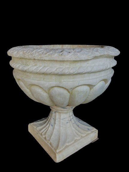 Pair Of Carrara Marble Basins-photo-3