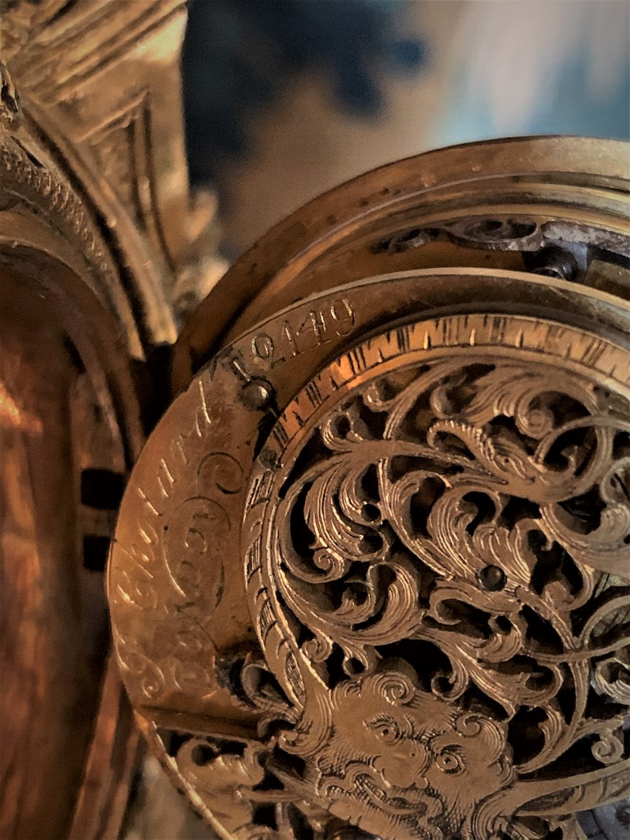 Louis XIV Gilt Bronze Clock