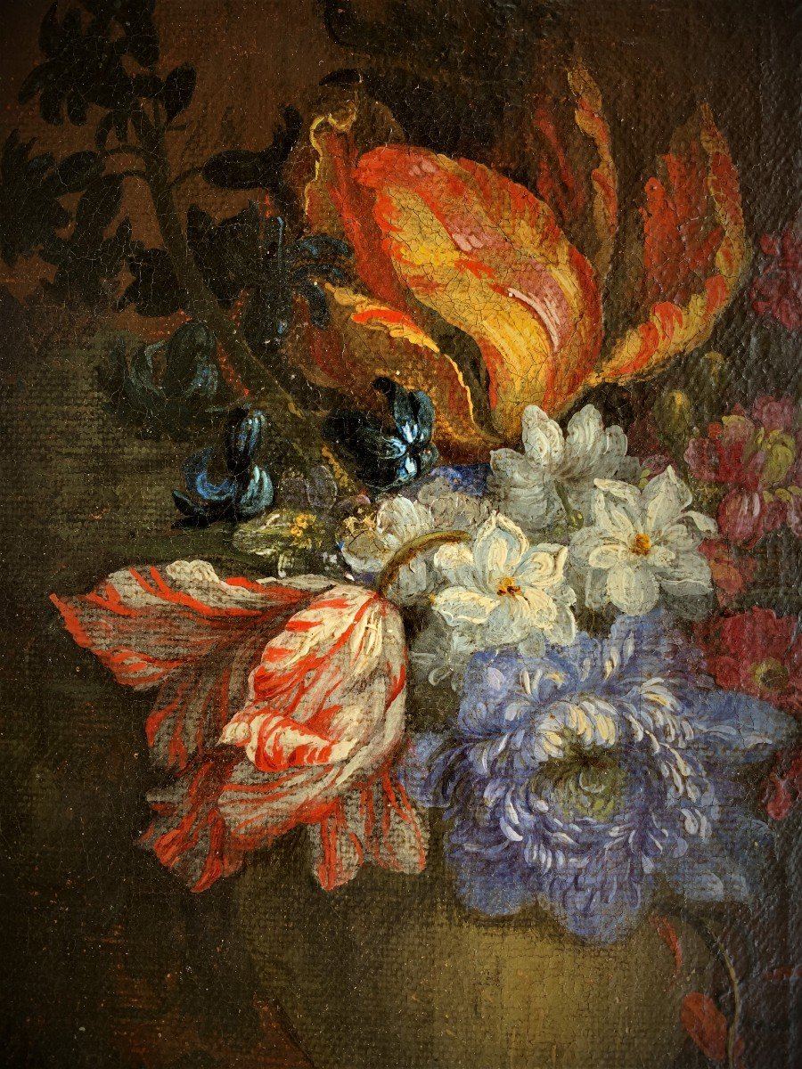 Ecole Française XVIIIème Bouquet De Fleurs-photo-2