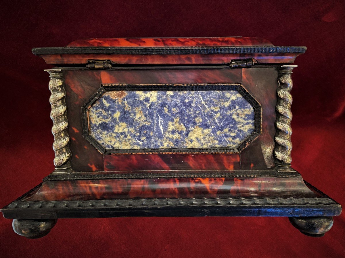 XVIIth Tortoiseshell And Marbles Box-photo-4