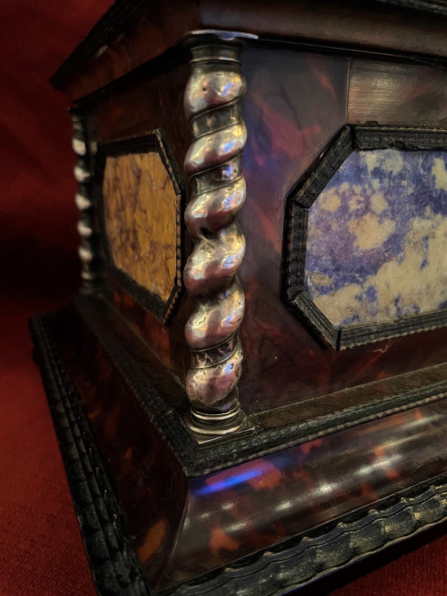 XVIIth Tortoiseshell And Marbles Box-photo-6