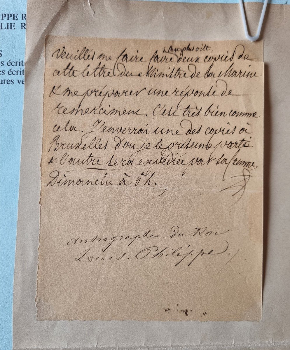 Louis-philippe Marie-amelie King Of The French / Orleans/ Royalist Souvenir Autograph Letter-photo-2