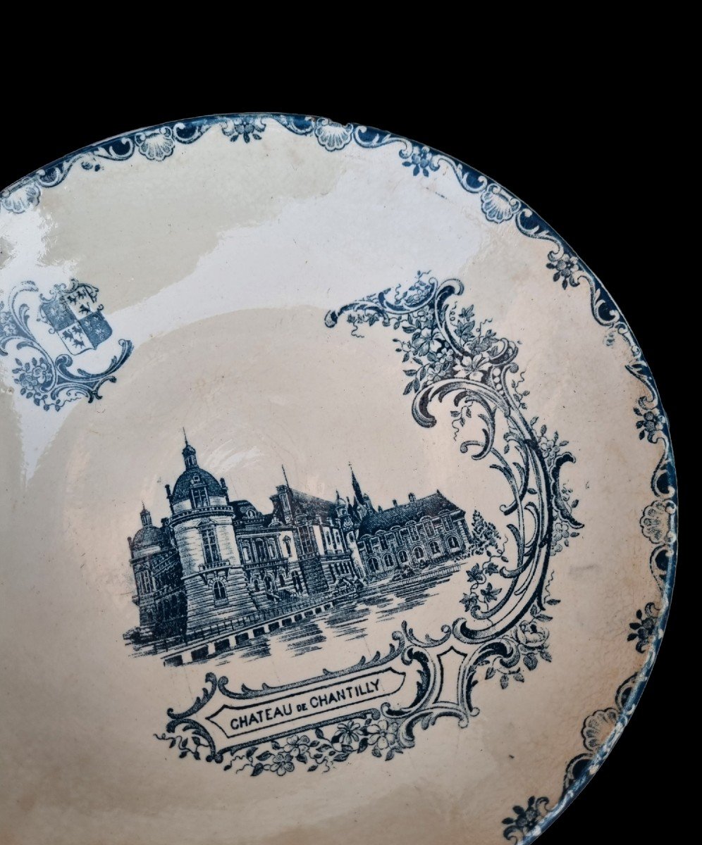 SERVICE DE TABLE FAIENCE DE CLAIREFONTAINE  CHATEAUX VERS 1900 CHANTILLY CHENONCEAU CHAMBORD -photo-3