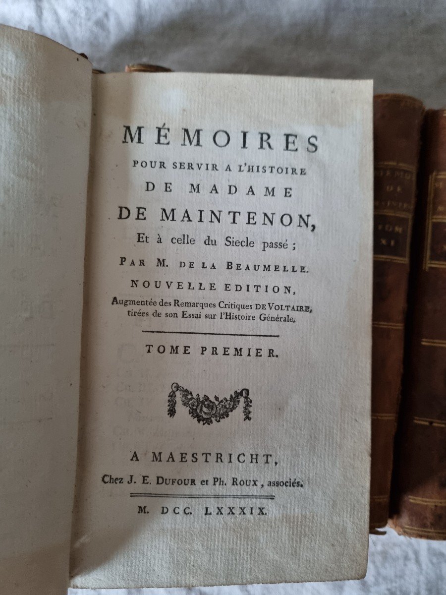 MADAME DE MAINTENON - MEMOIRES ET LETTRES ED. 1789 LOUIS XIV VERSAILLES-photo-1