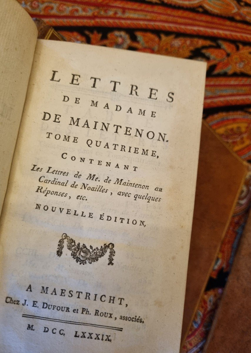 MADAME DE MAINTENON - MEMOIRES ET LETTRES ED. 1789 LOUIS XIV VERSAILLES-photo-4