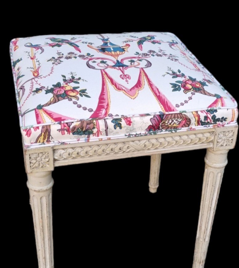 TABOURET LOUIS XVI ÉPOQUE XIXe PIERRE FREY STYLE