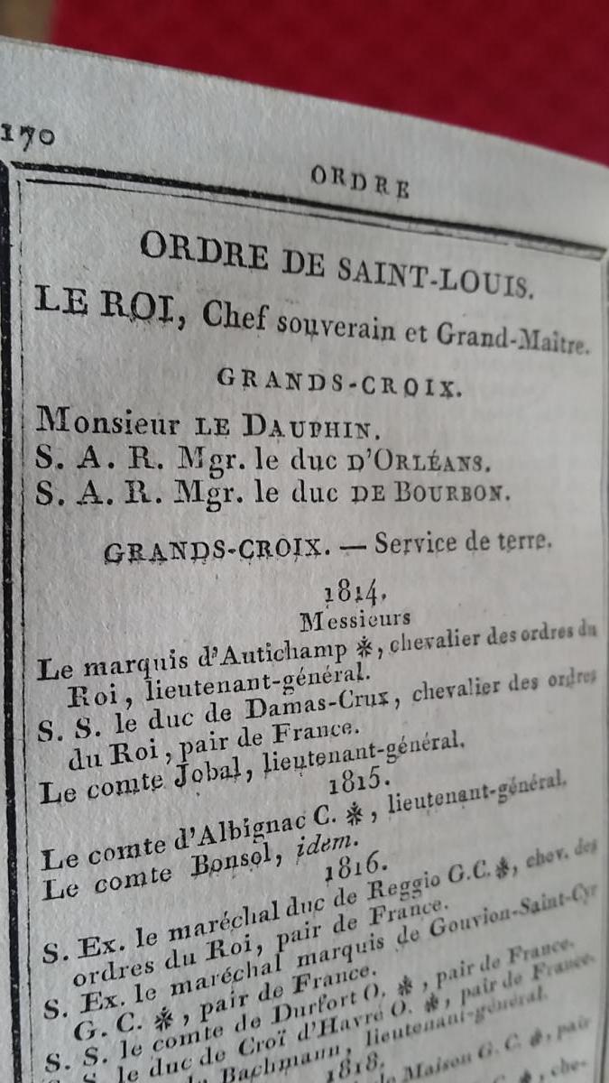 ALMANACH DE LA COUR  1830 ÉPOQUE CHARLES X royal-photo-1