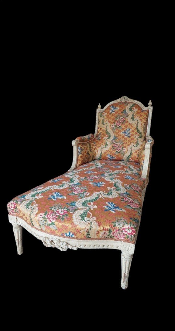 DUCHESSE CHAISE DE REPOS EPOQUE LOUIS XVI XVIIIe.  BRISÉE RECAMIER LIT -photo-8