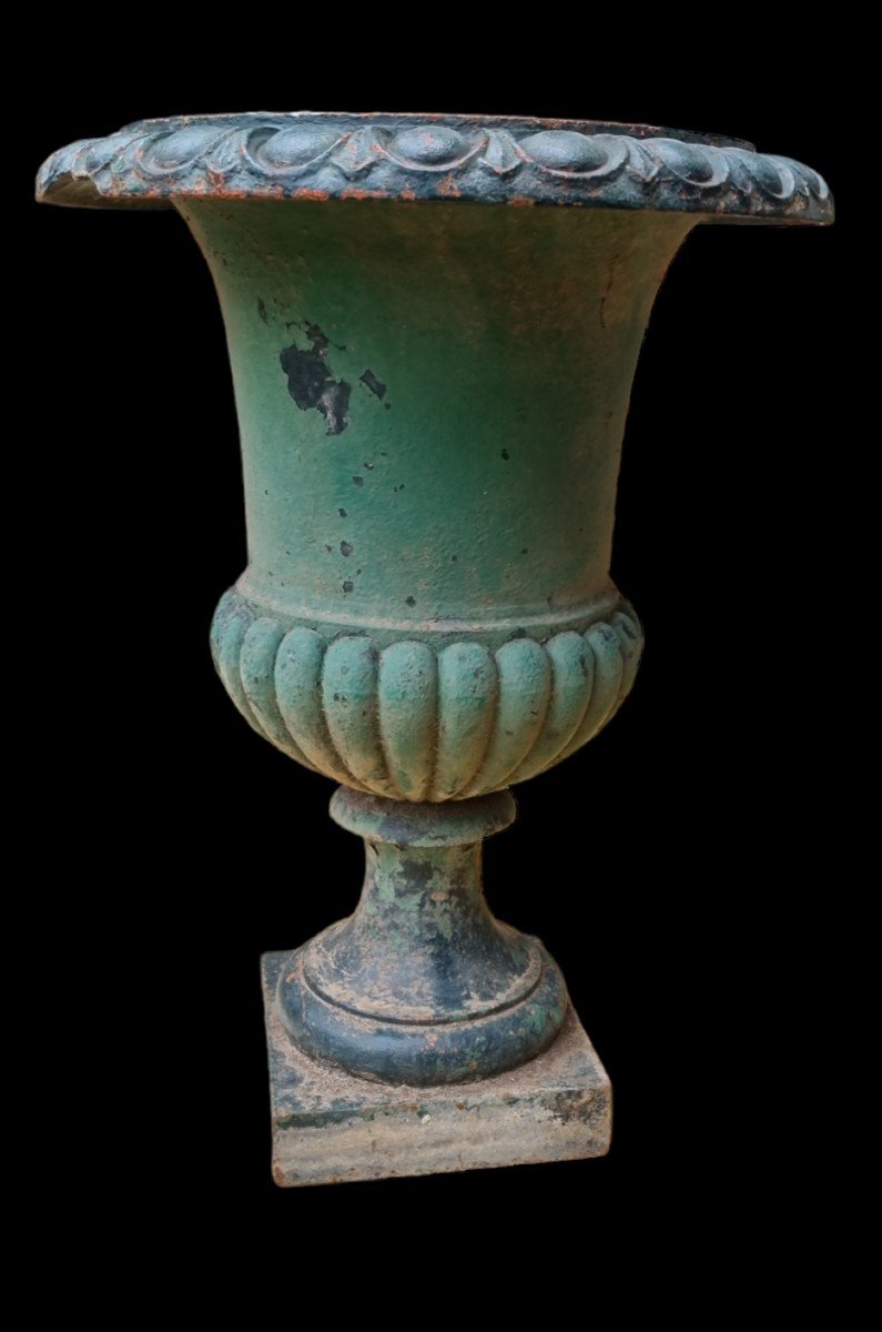 19th Cast Iron Medicis Vase Height 51 Cm-photo-2