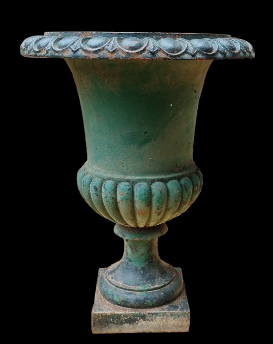 19th Cast Iron Medicis Vase Height 51 Cm-photo-3