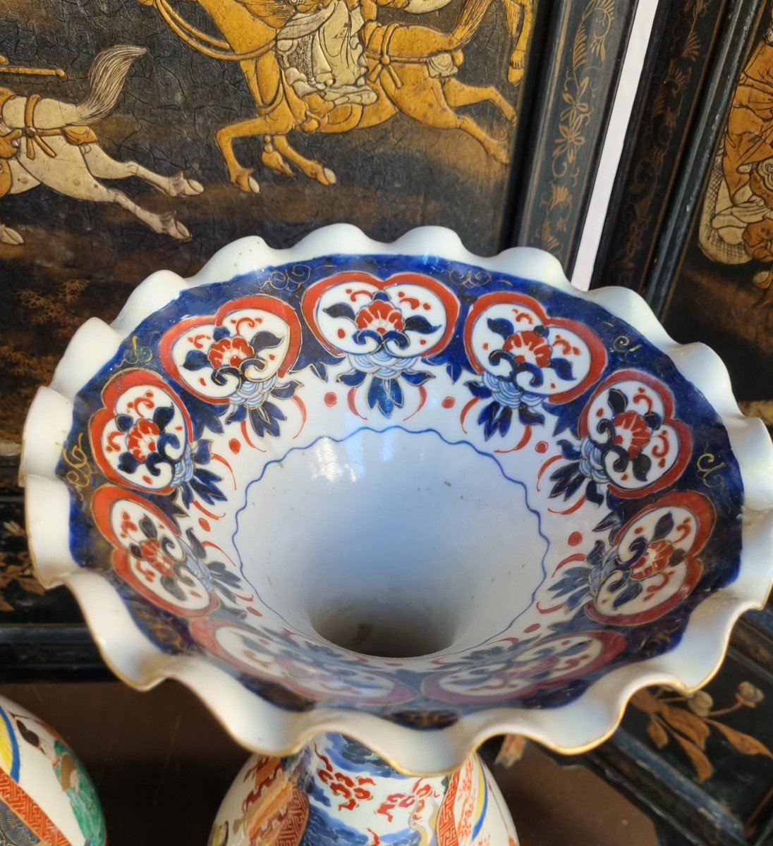 PAIRE DE GRANDS VASES IMARI JAPON FIN XIXe-photo-7