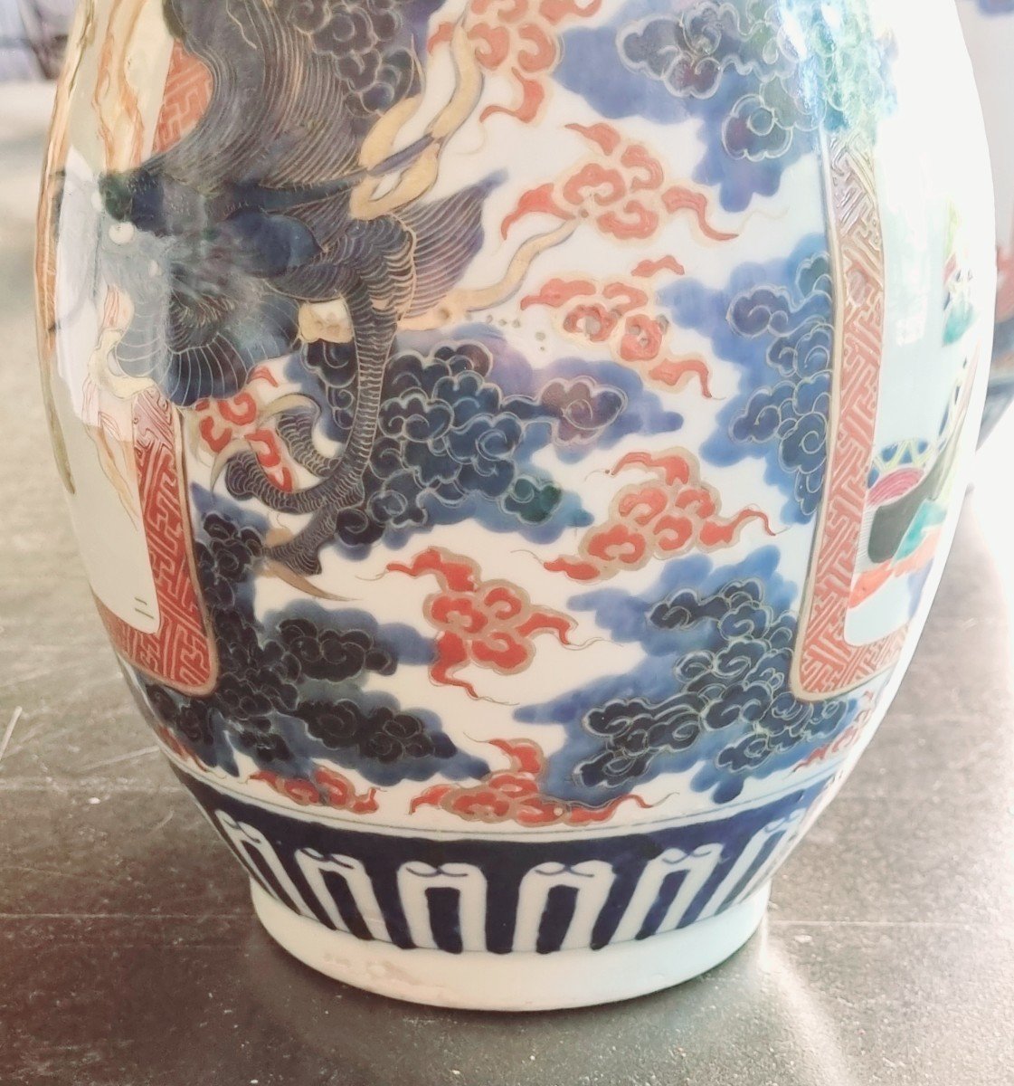 Pair Of Large Japan Imari Vases Late XIXth-photo-8