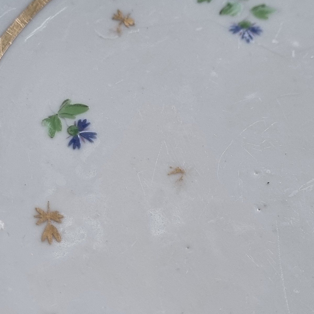 Manufacture De La Queen End Of The 18th Century Plate Small Dish Barbeaux-photo-3