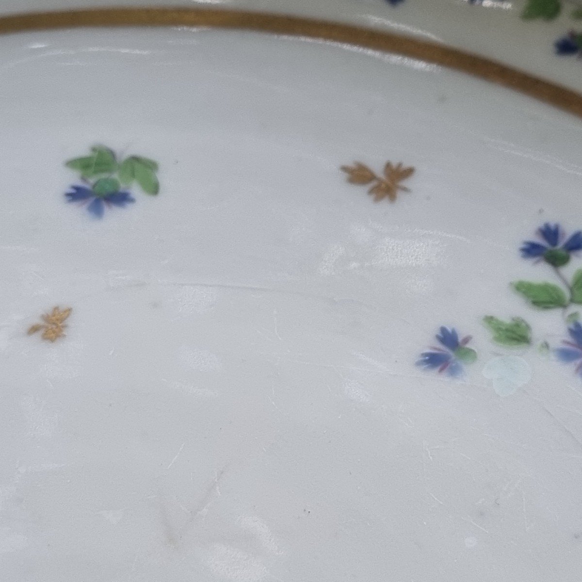 Manufacture De La Queen End Of The 18th Century Plate Small Dish Barbeaux-photo-2