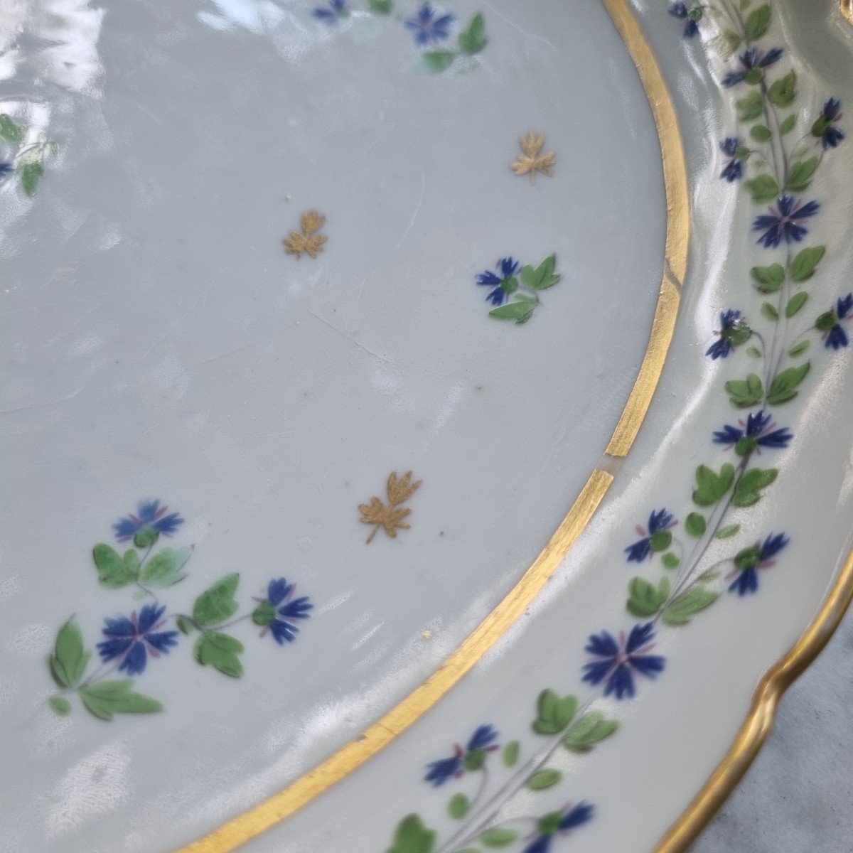 Manufacture De La Queen End Of The 18th Century Plate Small Dish Barbeaux-photo-3