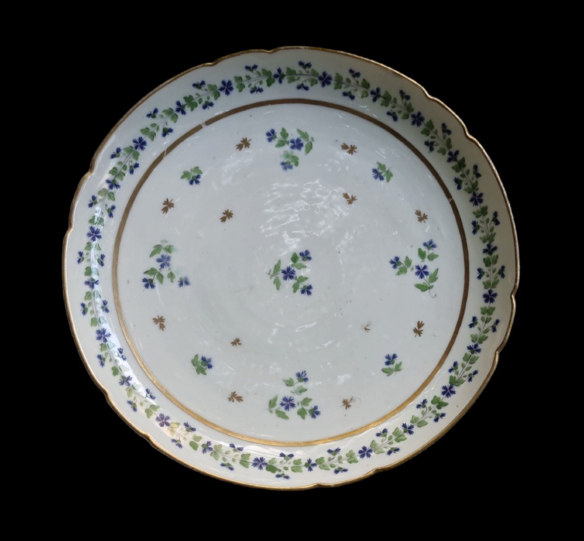 Manufacture De La Queen End Of The 18th Century Plate Small Dish Barbeaux