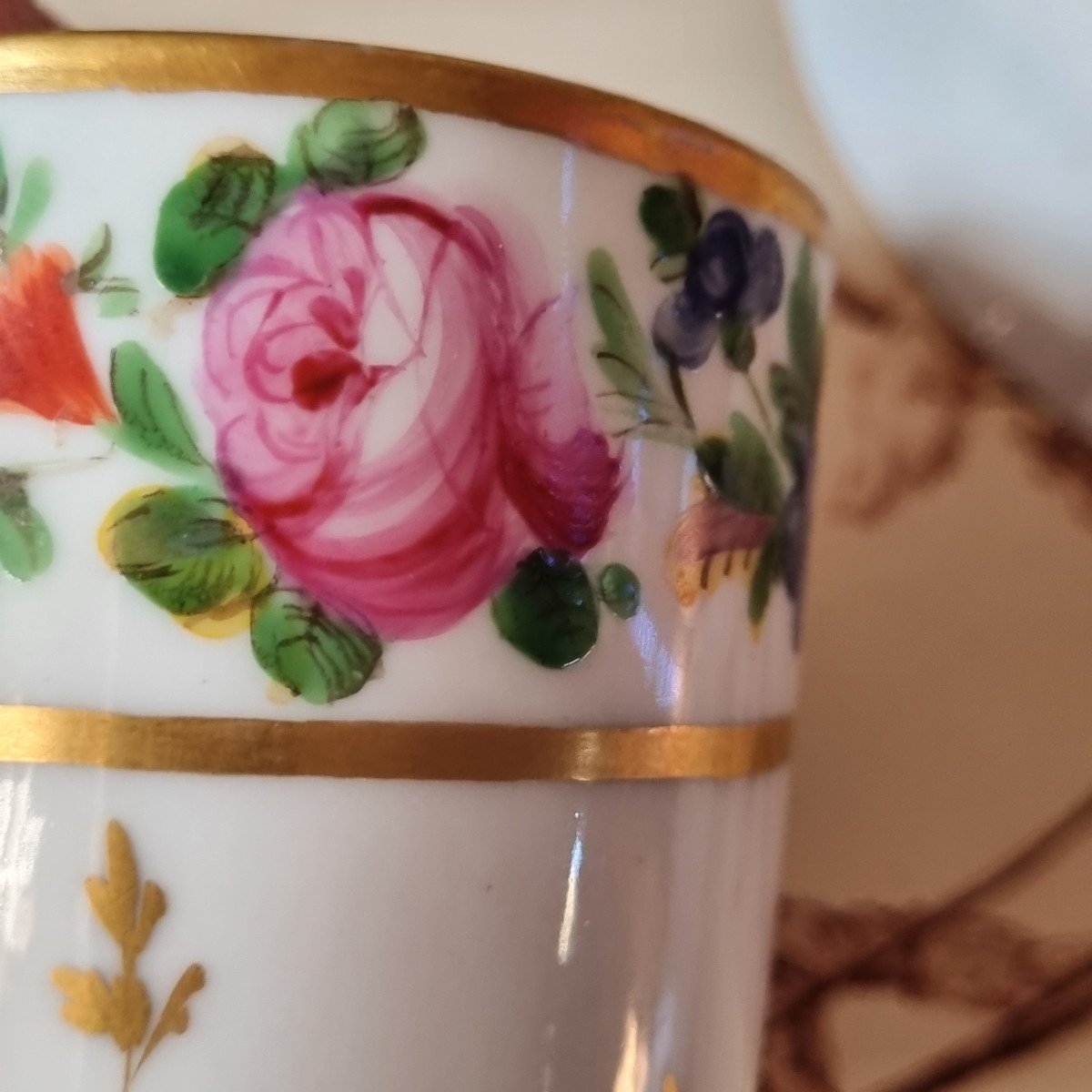 Litron Cup Paris Porcelain 18th Louis XVI Period-photo-1