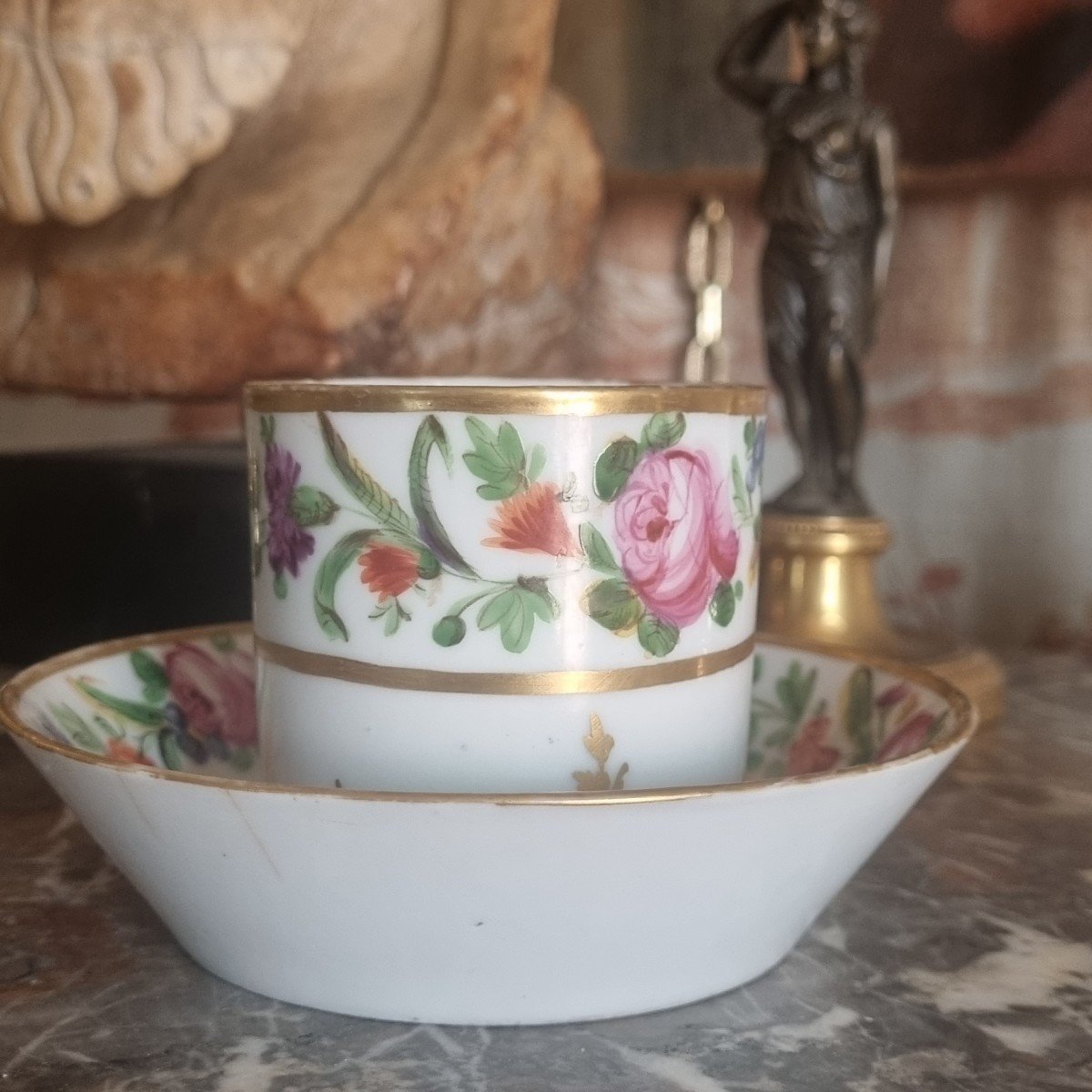 Litron Cup Paris Porcelain 18th Louis XVI Period-photo-8