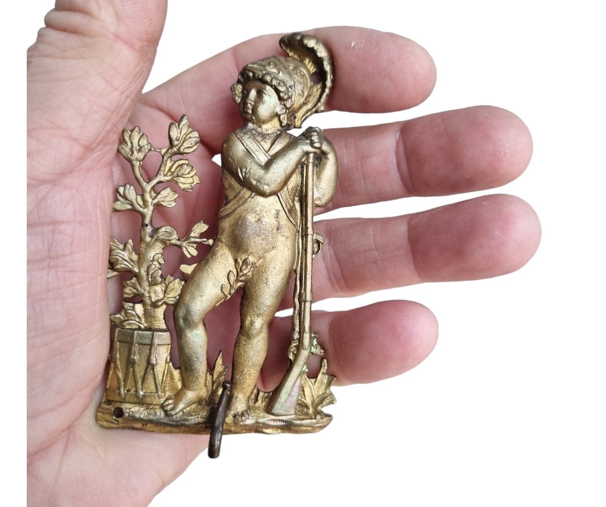 Miniature Holder In Gilt Bronze Early 19th Empire Period-photo-2