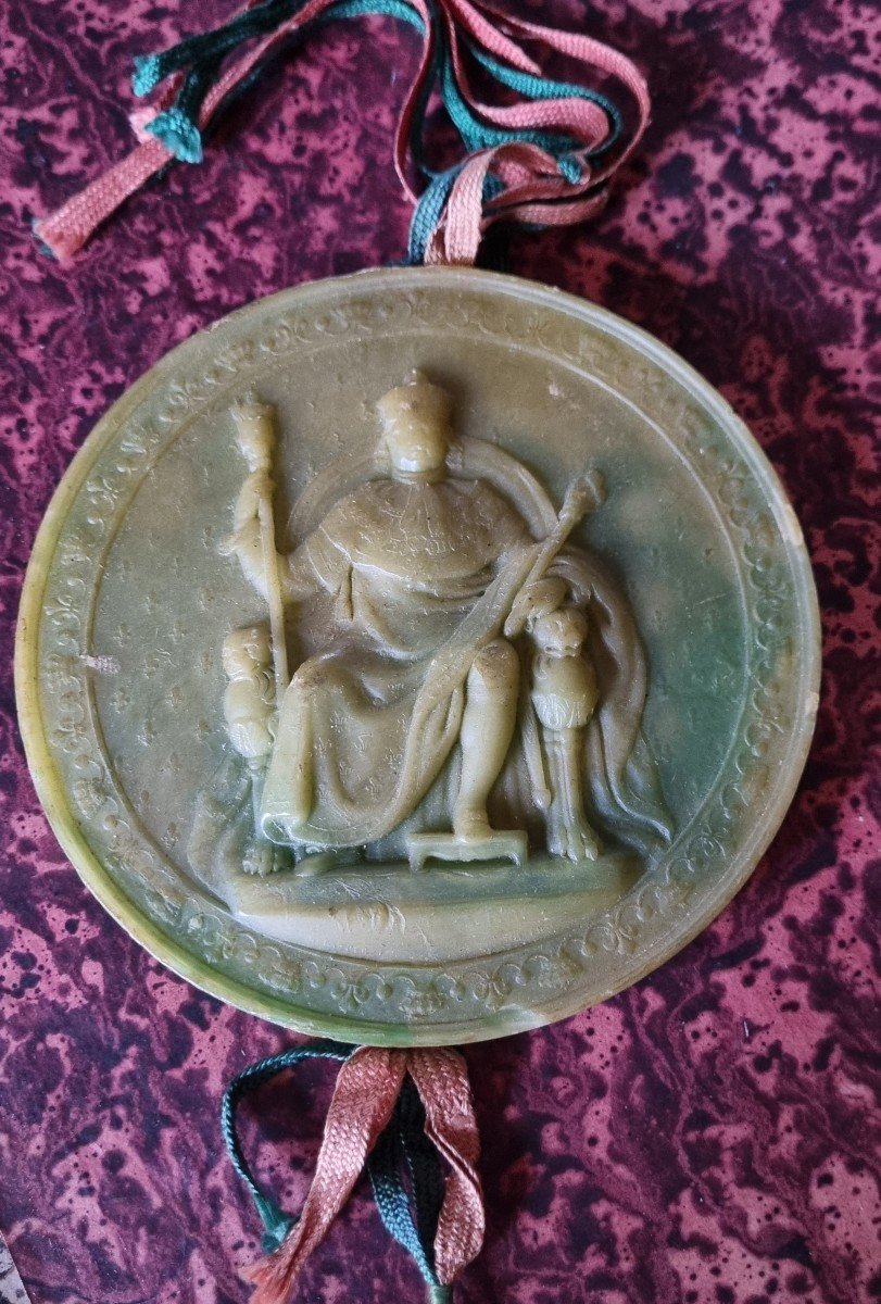 Wax Stamp Seal / Louis XVIII / Great Seal Of France / Royalist Souvenir -photo-2