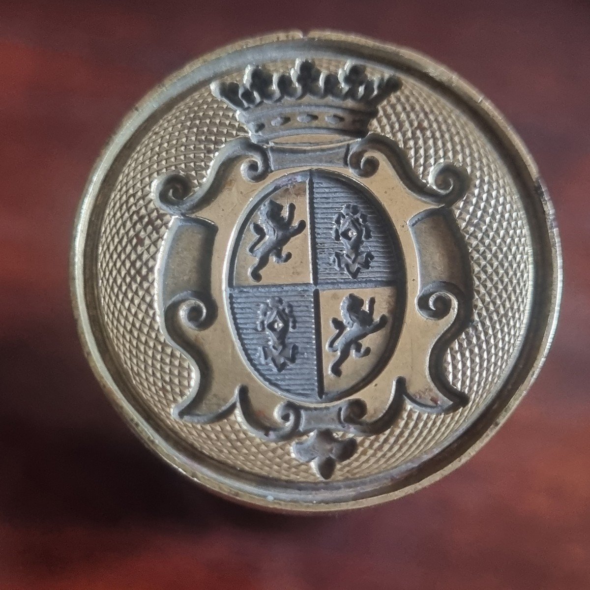 Seal Stamp Coat Of Arms Marquis Crown 19th-photo-4