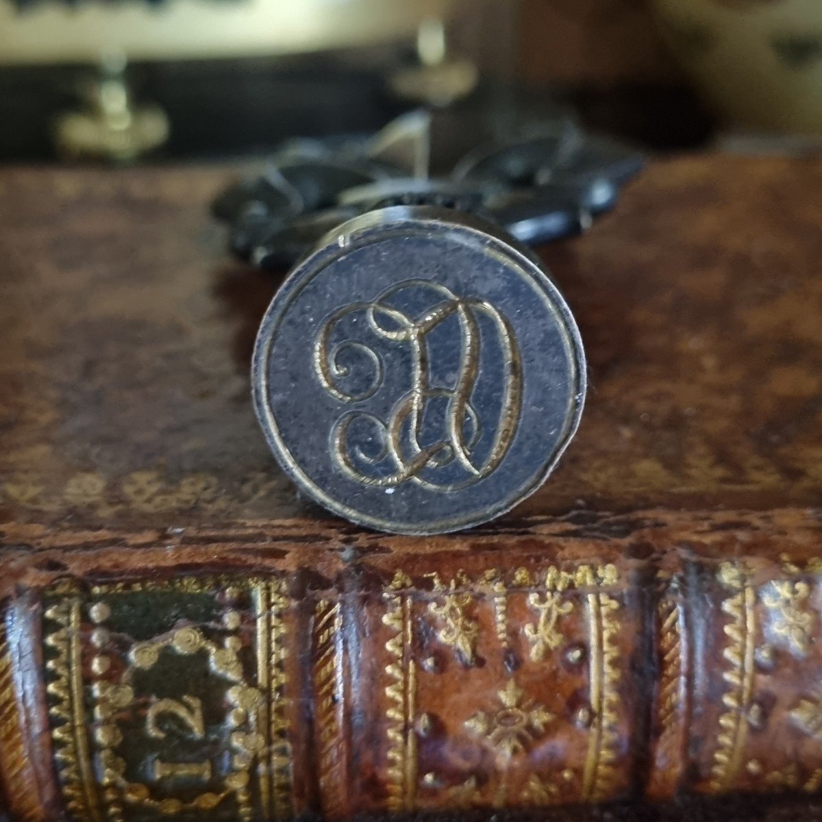 Fleur De Lys Stamp Seal, 19th C. Period-photo-4