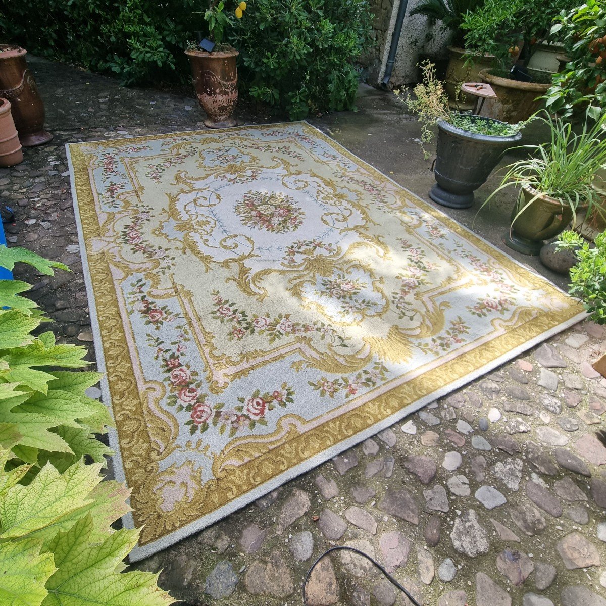 TAPIS TYPE BRAQUENIÉ OU REAL FABRICA DE TAPICES STYLE LOUIS XV XVI-photo-1