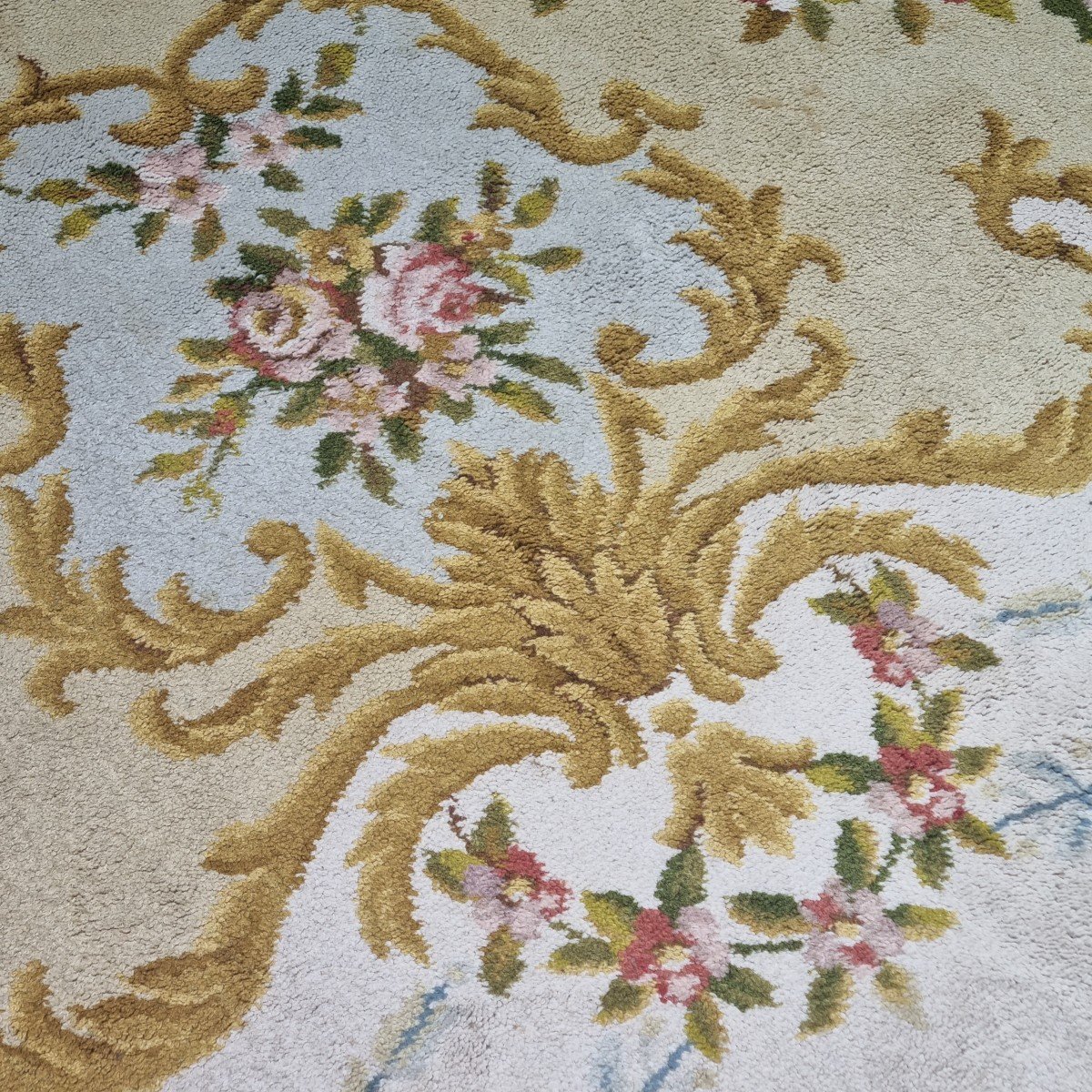 TAPIS TYPE BRAQUENIÉ OU REAL FABRICA DE TAPICES STYLE LOUIS XV XVI-photo-2