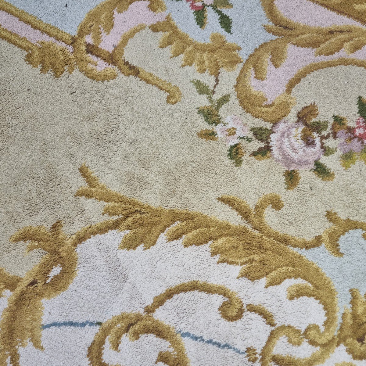 TAPIS TYPE BRAQUENIÉ OU REAL FABRICA DE TAPICES STYLE LOUIS XV XVI-photo-4