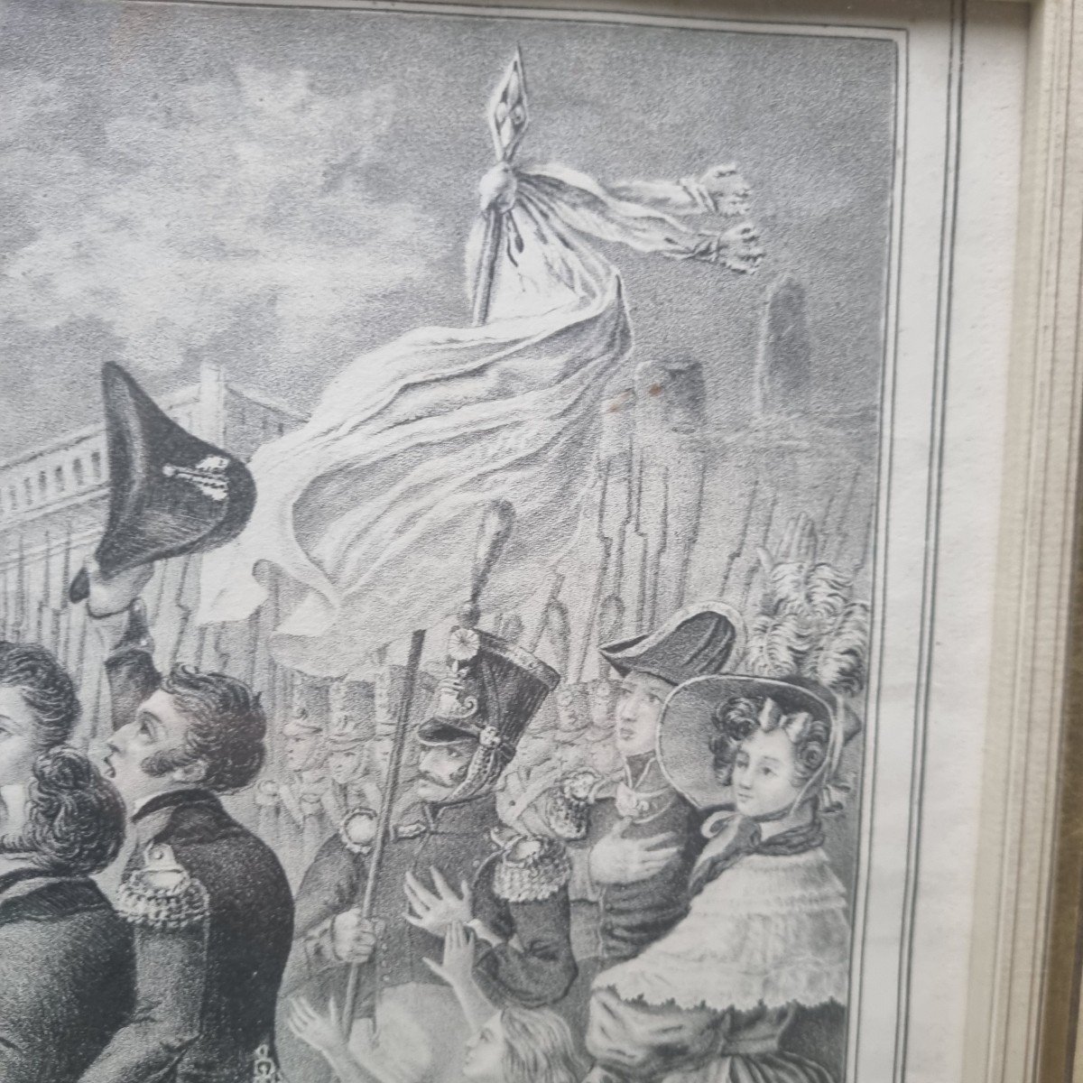 RARE GRAVURE DEBARQUEMENT À MARSEILLE DUCHESSE DE BERRY ET COMTE DE CHAMBORD 1832 ROYALISTE -photo-7