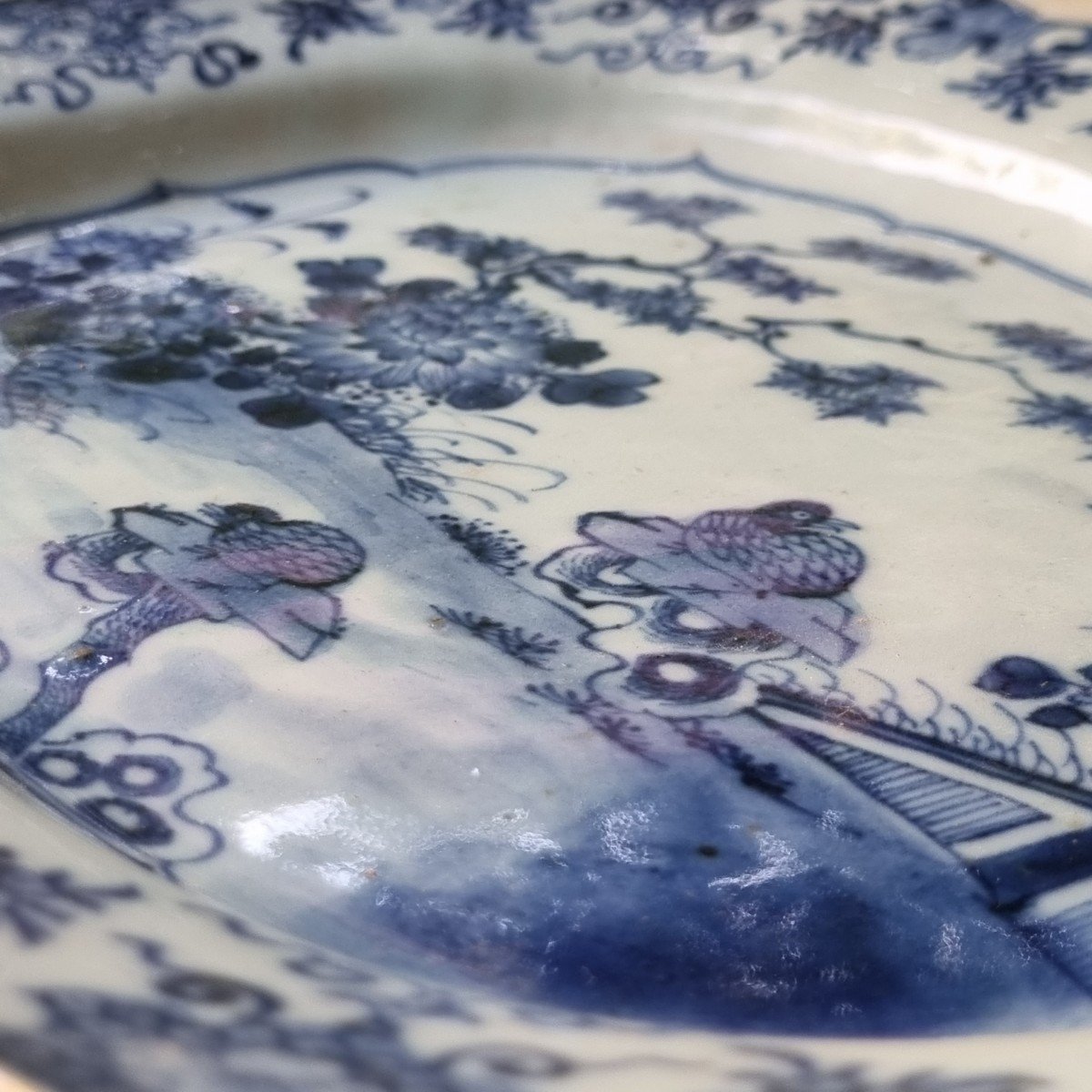 Blue And White Dish Qianlong Compagnie Des Indies 18th Period -photo-4